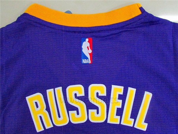 Camiseta Manga Corta Los Angeles Lakers D'Angelo Russell #1 Violeta